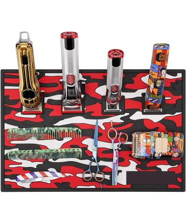 OKJHFD Barber Magnetic Mats Barber Tool Mat Magnetic Prevent Slip Camouflage Pattern Silicone Salon Tool Station Pad for Hair Clipper Scissor - Buy Online on GoSupps.com