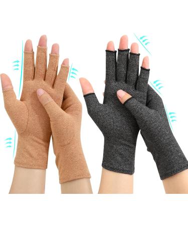 2 Pairs Fingerless Compression Gloves for Hand Care | Carpal Tunnel Relief & Daily Comfort - Ideal for Typing & Office Use - Buy Online on GoSupps.com