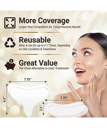 Silicone Chest & Neck Wrinkle Pads - Set of 2 Chest Pads, 1 Neck Pad - Reusable Anti-Wrinkle Patches for Overnight Treatment - Buy Online on GoSupps.com