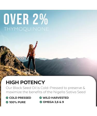 Organic Black Seed Oil | 100% Virgin Cold Pressed | Super Antioxidant for Joints Hair Skin & Nails | 8 oz - International Shipping Available - Buy Online on GoSupps.com