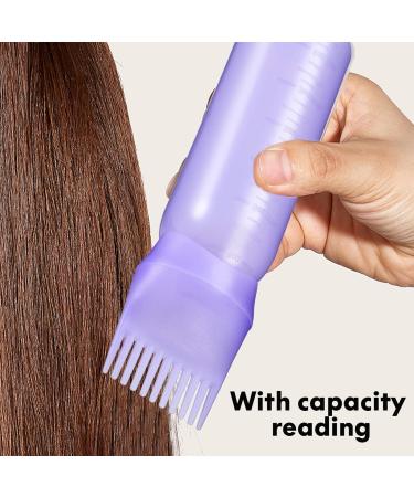 Lurrose Root Comb Applicator Bottle 4 Pack 6 Ounce - Hair Dye Brush with Graduated Scale - Buy Online on GoSupps.com