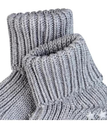 FALKE Unisex Baby Catspads Cotton Slipper Socks - Soft Blue/White - 6-12 Months - Grey - Silicone Nubs for Grip - 1 Pair - Buy Online on GoSupps.com