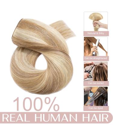 20 inches SEGO One Piece Clip in Remy Real Hair Extensions Human Hair THICK #12/613 Golden Brown&Bleach Blonde Hairpieces for Women 3/4 Full Head Straight (95g) - Buy Online on GoSupps.com