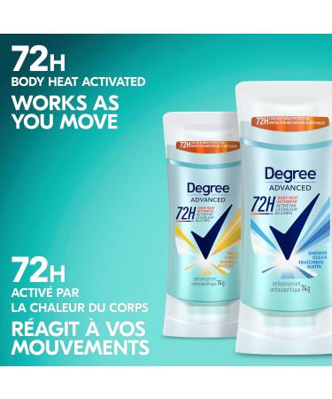 Degree Advanced Antiperspirant Deodorant Stick for 72H Sweat & Odour Protection Fresh Energy with MotionSense Technology 74 g - Buy Online on GoSupps.com