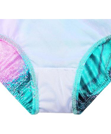 TFJH E Girls Gymnastics Leotard Sparkle Athletic Activewear 8-9 Years - Cyan Pink - Buy Online on GoSupps.com