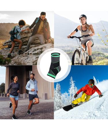 Adjustable Compression Ankle Support Brace for Men and Women - Relieves Achilles Tendon and Plantar Fasciitis Pain, Stabilizes Ligaments - Medium Size - Buy Online on GoSupps.com