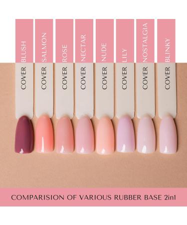 INLAQ 2in1 HEMA-Free Rubber Base Gel UV Rose 6 ml - Nail Polish Base Gel for up to 95% Opacity - Hard Gel Cover Rose - Buy Online on GoSupps.com