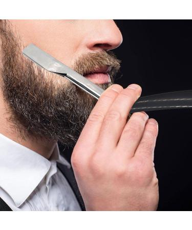 AIBYKS Professional Razor for Men - Salon Quality Stainless Steel Barber Shaver with ABS Handle & 100 Blades - Black - Buy Online on GoSupps.com