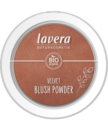 lavera Velvet Blush Powder -Cashmere Brown 03- brown - organic almond oil & vitamin E - shimmering - velvety texture (1 x 5g) Tanned 03