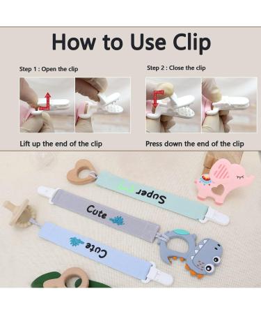 Personalized Pacifier Clips for Boys & Girls - Custom 2-Pack Cotton Fabric Baby Gifts - Gr n+Khaki - Buy Online on GoSupps.com