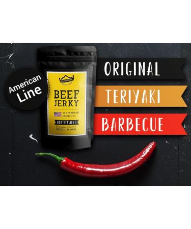  CRAFTSMAN FINEST FOODS Craftsman Beef Jerky TERIYAKI - 500 g (10 x 50 g) - Dried meat from Germany - Bavaria - American Jerky Beef - 100% beef - Teriyaki - Premium Beef - Made in Germany - Buy Online on GoSupps.com