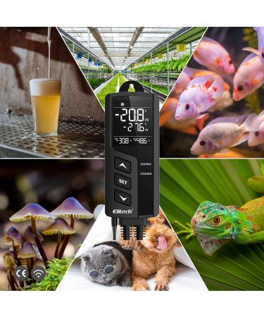 Elitech STC-1000WIFI Digital Temperature Controller - Double Relay 220V WiFi Sensor for Greenhouse & Reptiles - Buy Online on GoSupps.com