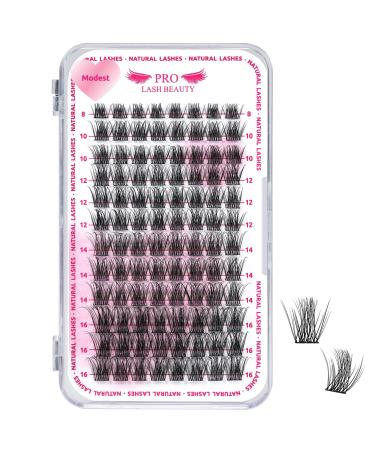 PRO Lash Clusters 96 Pcs Individual Lashes Natural Look Cluster Lashes DIY Lash Extension 8-16mm Eyelash Clusters Wispy Natural Lashes Super Thin Band Reusable(Sparse C-8-16mix) 8-16 mix-C Curl Sparse