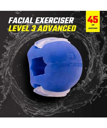 Jawzrsize Advanced Jaw, Face & Neck Exerciser - Define Jawline & Tone Face - Stress Relief - Large Blue - Buy Online on GoSupps.com