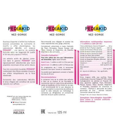 PEDIAKID - Natural Dietary Supplement Pediakid - Exclusive Agave Syrup Formula - Breathing Comfort - Natural Honey-Lemon Flav - Buy Online on GoSupps.com