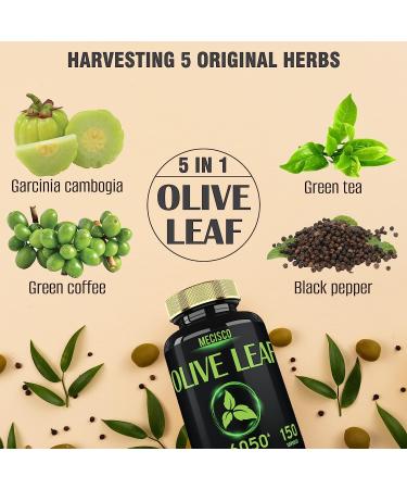 Olive Leaf 6050mg + Garcinia Cambogia - 150 Capsules - Cardiovascular Health, Antioxidant, Immune Support - Buy Online on GoSupps.com