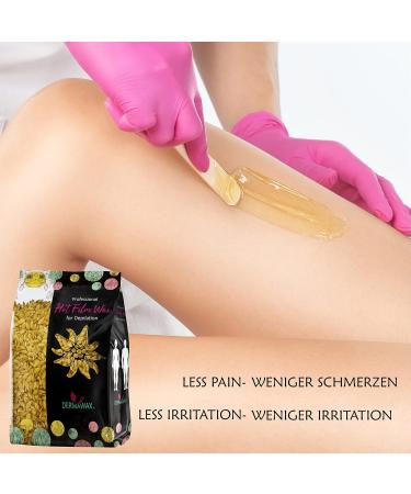 Dermawax Natural Honey Wax Beads - Hair Removal Wax Pearls for All Skin Types (1kg) | Facial Eyebrow Bikini & Brazilian Waxing - Buy Online on GoSupps.com