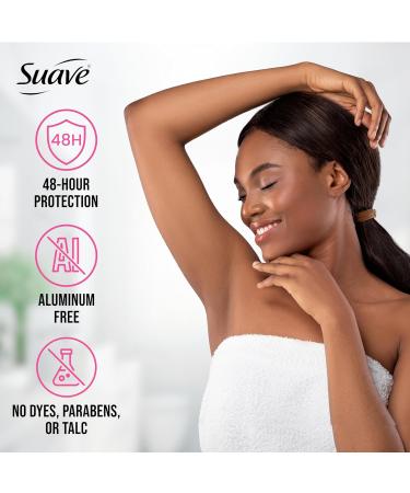 Suave Aluminum Free Deodorant for Women Rose Petal and Jasmine 48-Hour Odor Protection Free of Talc Parabens & Dyes 2.6 oz (Pack of 12) - Buy Online on GoSupps.com