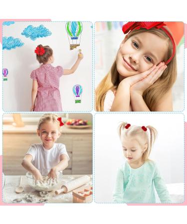 Dacitiery 32Pcs Girls School Hair Accessories Kit - Red Bow Hair Clips, Headband, Elastics Bands - Birthday Gift for Girls - Buy Online on GoSupps.com