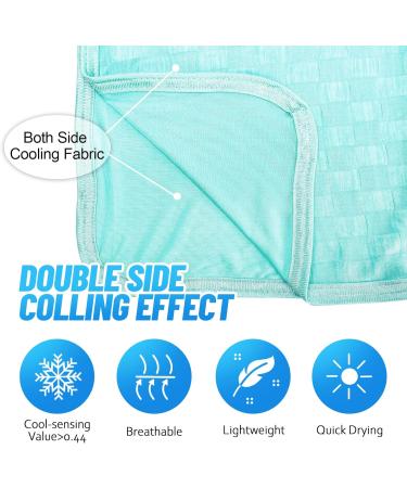 Checker Pattern Cooling Blanket - Double Side Cooling Effect - Queen Size 90x90 - Green Checkered Design - Buy Online on GoSupps.com