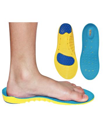 Children's Athletic Memory Foam Insoles for Arch Support and Comfort for Active Children ((24 CM) Kids Size 4-6)