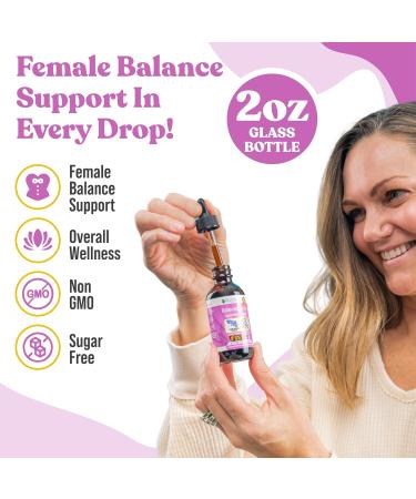 Balanced Femme: Natural PMS & Menopause Support with Black Cohosh | Herbal Liquid Blend for Hot Flashes - Buy Online on GoSupps.com