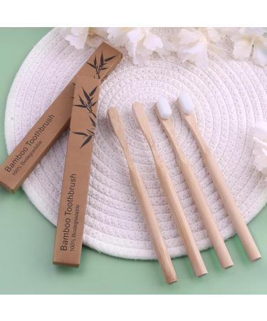 4-Pack Sustainable Bamboo Nano Toothbrushes | Extra Soft BPA-Free Vegan & Eco-Friendly | Perfect for Adults & Kids - Buy Online on GoSupps.com