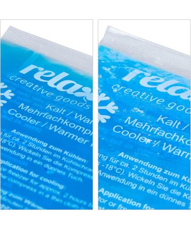 Relaxdays Cooling Pads Set of 12 - Reusable Gel Compresses for First Aid (14x13 cm) - Cold & Warm Therapy Blue - Buy Online on GoSupps.com
