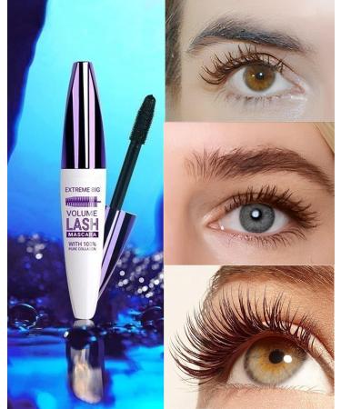 5D Brown Mascara Voluminous Waterproof-1Pcs Silk Fiber Tubing Mascara for Eyelashes Volume and Length Curling Eye Lash Longlasting Smudegproof Colored Mascara Liquid Lash Extensions Mascara for Women 02# Brown - Buy Online on GoSupps.com