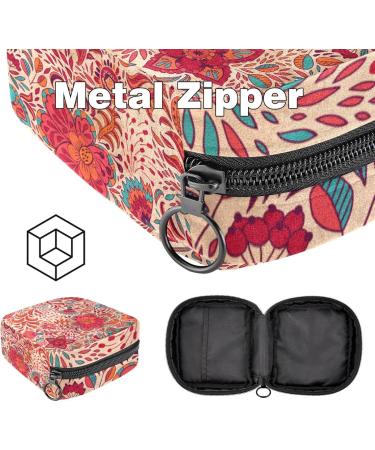 Bohemian Floral Storage Bags for Women's Bandages & Menstrual Products - Portable Multi-Color Holders for School & Office - Buy Online on GoSupps.com
