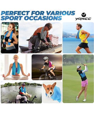 YQXCC 3 Pcs Cooling Towel (47x12) Cool Cold Towel for Neck Microfiber Ice Towel Soft Breathable Chilly Towel for Yoga Golf Gym Camping Running Workout  More Activities Dark BlueDark GrayGreen - Buy Online on GoSupps.com