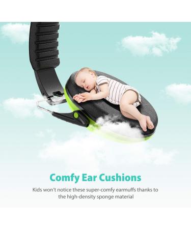 Dr.meter Children Ear Defenders NRR 27dB Protective Earmuffs | Noise Blocking Ear Muffs for Kids | Adjustable Headband | Green & Pink - Buy Online on GoSupps.com