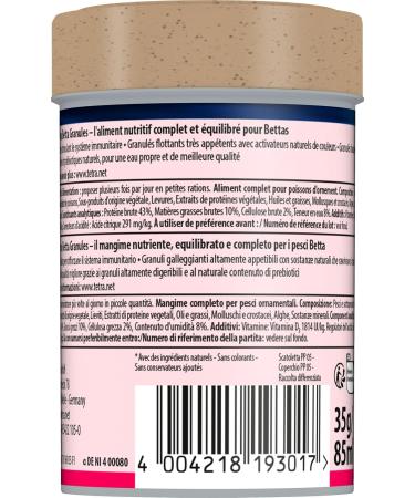 TETRA Betta Granules Complete Feed Pellets for Fighting Fish 85 ml - Buy Online on GoSupps.com