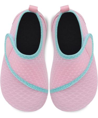 JIASUQI Kids Water Shoes | Quick Dry Barefoot Aqua Socks for Beach & Pool | 10.5/11 UK Child | Pink N - Buy Online on GoSupps.com