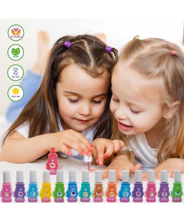 Care Bears Non-Toxic Nail Polish Set for Kids | 15 pcs with Stickers & Toe Spacers | Peelable & Quick Dry | Perfect Birthday Gift for Ages 3+ by Townley Girl - Buy Online on GoSupps.com