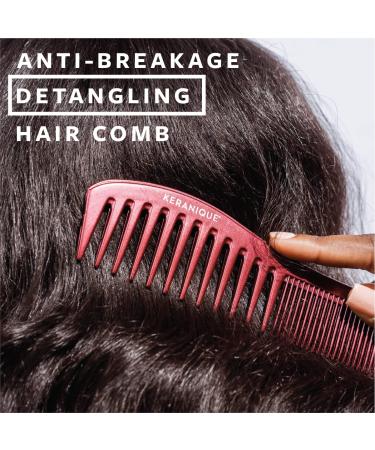 Keranique Anti-Breakage Burgundy Hair Styling Comb - Detangle & Condition - Buy Online on GoSupps.com