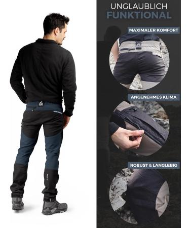 MNT10 Ocean Blue Hiking Pants for Men - Lightweight Breathable Water-Repellent Outdoor Gear with Practical Pockets & Robust Seams - Buy Online on GoSupps.com