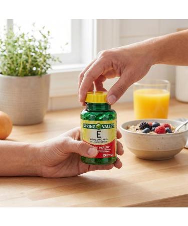 Vitamin E 400 IU Softgels VIT E Capsules 180 mg per Softgel Dietary Supplement Free from Gluten Lactose Colors 180 Count - Buy Online on GoSupps.com