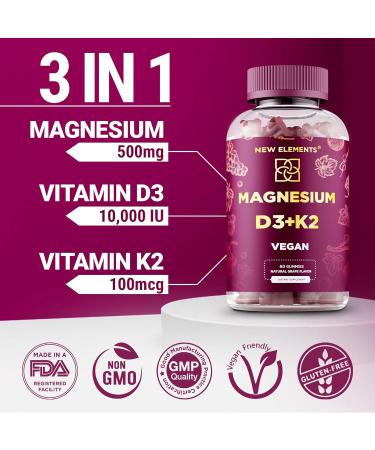 New Elements Liquid Iron Gummies with B12, Magnesium, D3 & K2 - Enhanced Formula for Improved Health - Buy Online on GoSupps.com