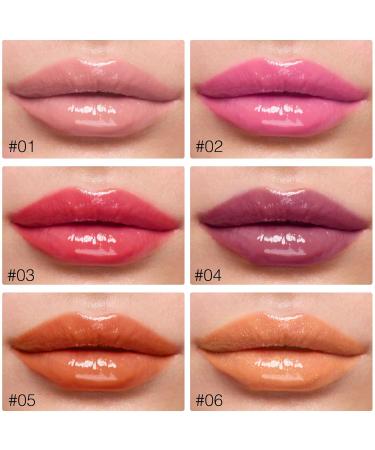 6 Colors Hydrating Lip Glow Oil Kit - Tinted Plumping Gloss Long-Lasting Nourishing Shine - Buy Online on GoSupps.com