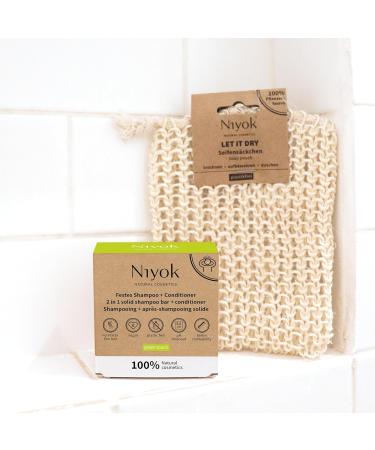 NIYOK Sisal Soap Bags | 100% Plant Fiber | Eco-Friendly Storage for Solid Soap & Shampoo | Plastic-Free Shipping Solutions - Buy Online on GoSupps.com