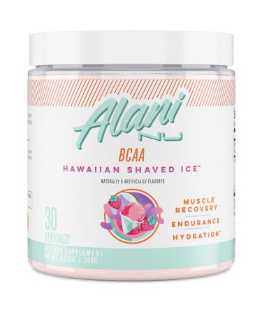 Alani Nu BCAA Branched Chain Essential Amino Acids Supplement Powder, Muscle Recovery Vitamins for Post-Workout, Hawaiian Shaved Ice, 30 Servings