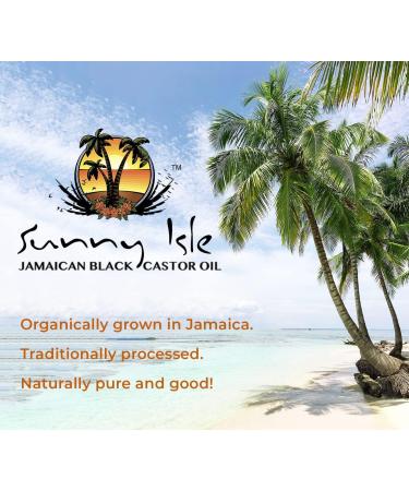 Sunny Isle Jamaican Black Castor Oil 100% Pure for Hair, Eyelashes & Eyebrows - 4 oz - Buy Online on GoSupps.com