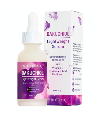 Bakuchiol Serum Natural Retinol Alternative with Vitamin C, Hyaluronic Acid and Peptides, Anti-Aging for All Skin Types, Hydration, Antioxidant Natural Skincare