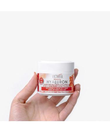 Anti-Aging Lifting Cream | Hyaluron Retinol & Caviar Moisturizer for Ages 50+ | Red-Grape Day & Night Cream (50ml - Buy Online on GoSupps.com