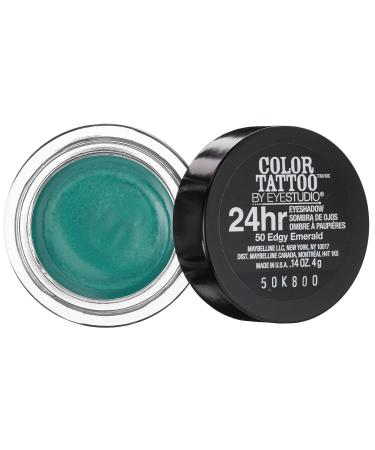 Maybelline Eyestudio ColorTattoo Metal 24HR Cream Gel Eyeshadow in Edgy Emerald 0.14oz - Long-Lasting Metallic Eye Makeup - Buy Online on GoSupps.com