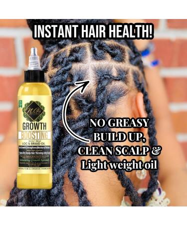 Organic Hair Growth Boosting Loc & Braid Oil | Scalp Fungus Protection | Psoriasis Care | 4oz - Buy Online on GoSupps.com