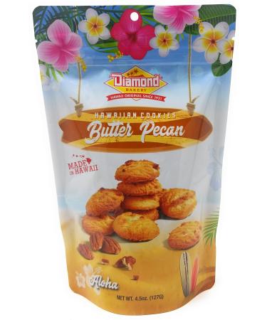 Diamond Bakery Hawaiian Cookies Butter Pecan 4.5 oz (127g) Resealable Pouch