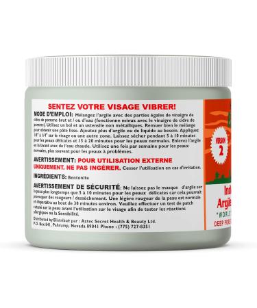 Aztec Secret - Indian Healing Clay 1 lb. (454 Grams) - Deep Pore Cleansing Facial & Body Mask - The Original 100% Natural Calcium Bentonite Clay - New Version 2 - Buy Online on GoSupps.com