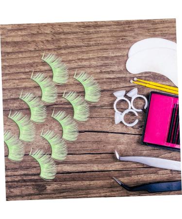 Didiseaon 5 pairs Makeup Fake of Green Extnesion D Cosplay Party Masquerade Curl Halloween Artificial Women 1 count (Pack of 1) Green - Buy Online on GoSupps.com